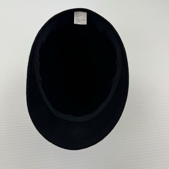 Black 100% Wool Cloche Hat Women’s Vintage Style Bucket Cap Metallic Braid Trim - Picture 10 of 13